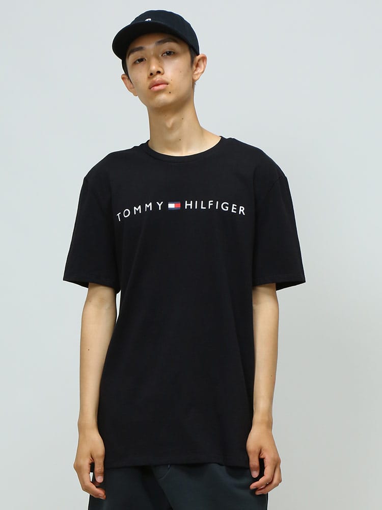 TOMMY HILFIGER (トミーヒルフィガー) ロゴプリント クルーネック 半袖 Tシャツ