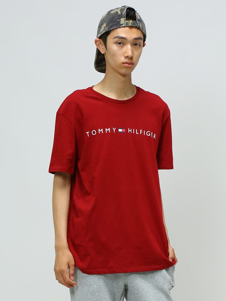 TOMMY HILFIGER (トミーヒルフィガー) ロゴプリント クルーネック 半袖 Tシャツ