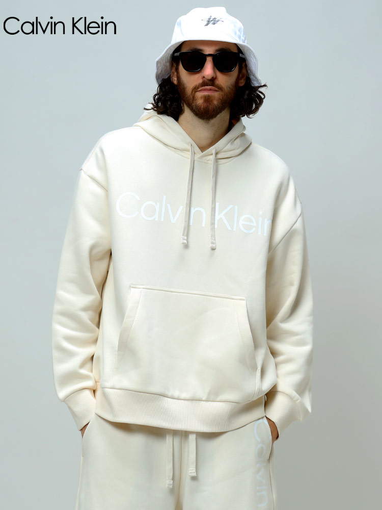 Calvin Klein カルバンクライン メンズ ブランド パーカー 裏起毛 ロゴプリント プルオーバー フーディー 【サカゼン公式通販】