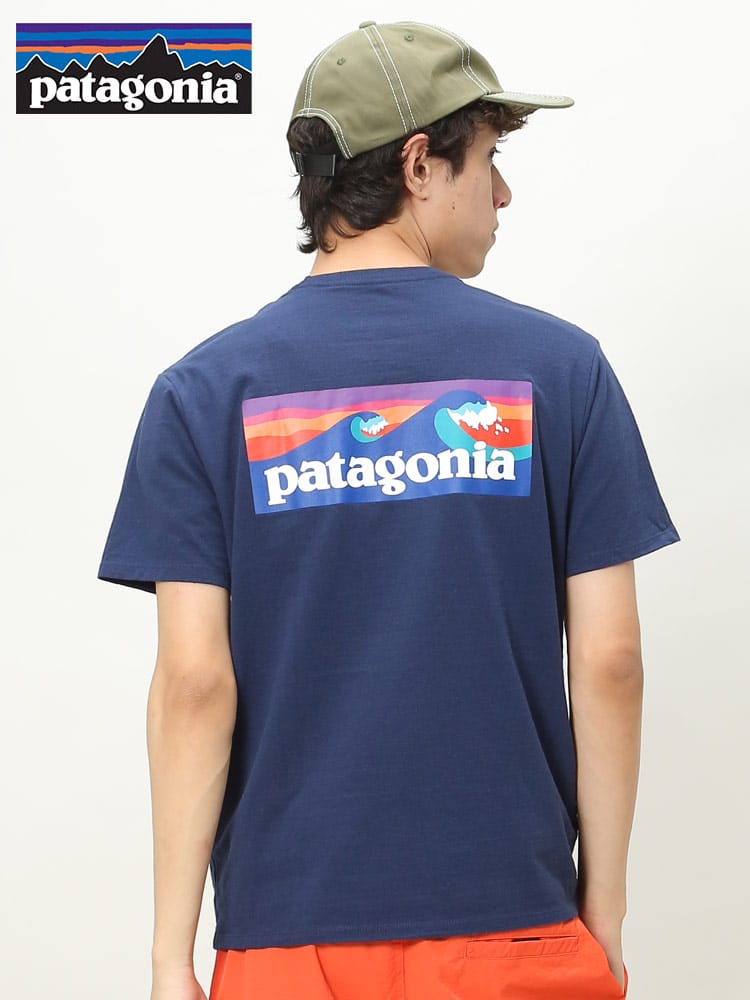 Patagonia (パタゴニア) バックプリント ポケット クルーネック 半袖 Tシャツ LOGO POCKET T SHIRT