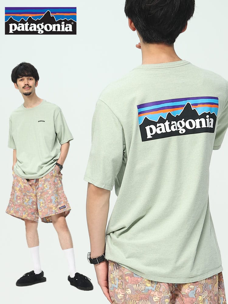 Patagonia (パタゴニア) バックロゴ クルーネック 半袖 Tシャツ LOGO Responsibili TEE