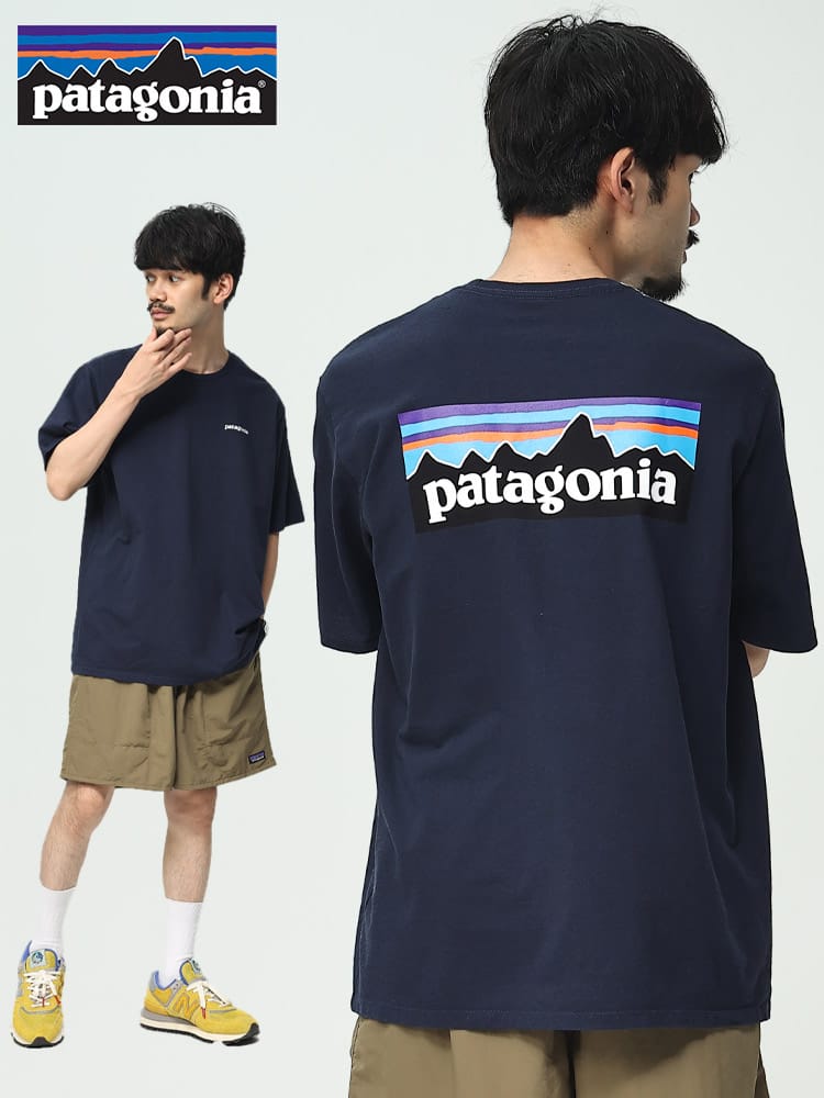 Patagonia (パタゴニア) バックロゴ クルーネック 半袖 Tシャツ LOGO Responsibili TEE