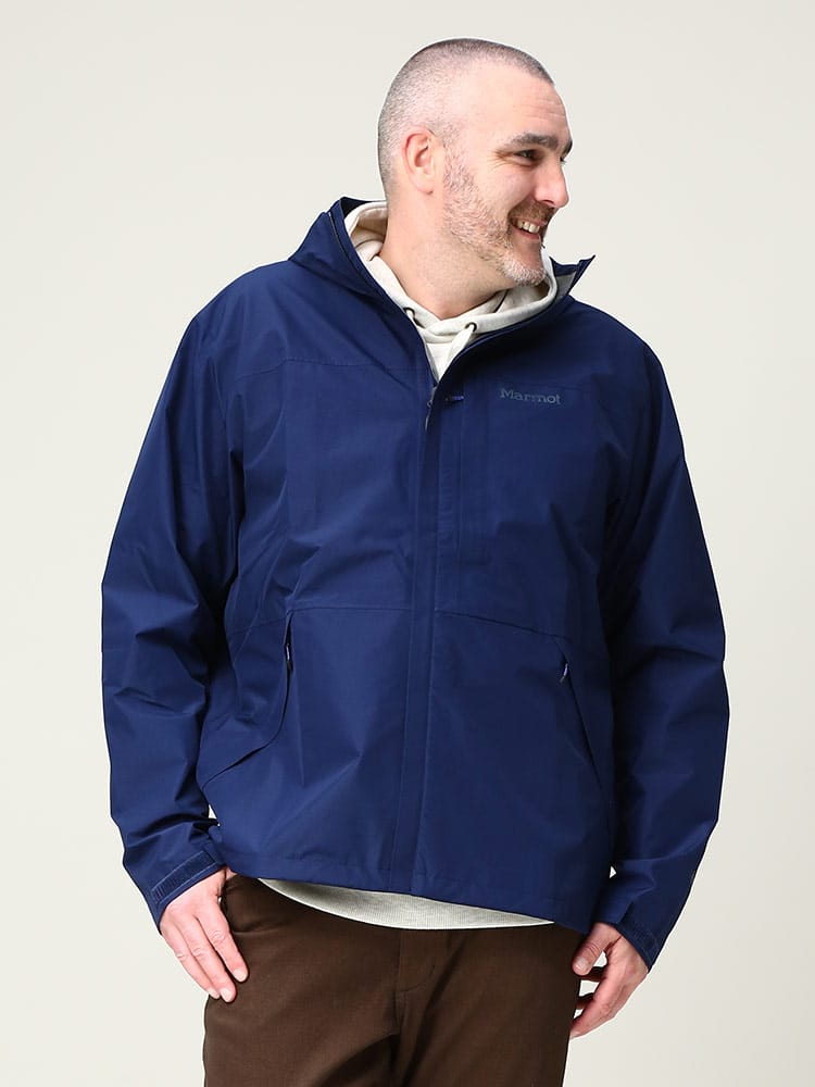 大きいサイズ メンズ Marmot (マーモット) 胸ロゴ フルジップ マウンテンパーカー GORE-TEX
