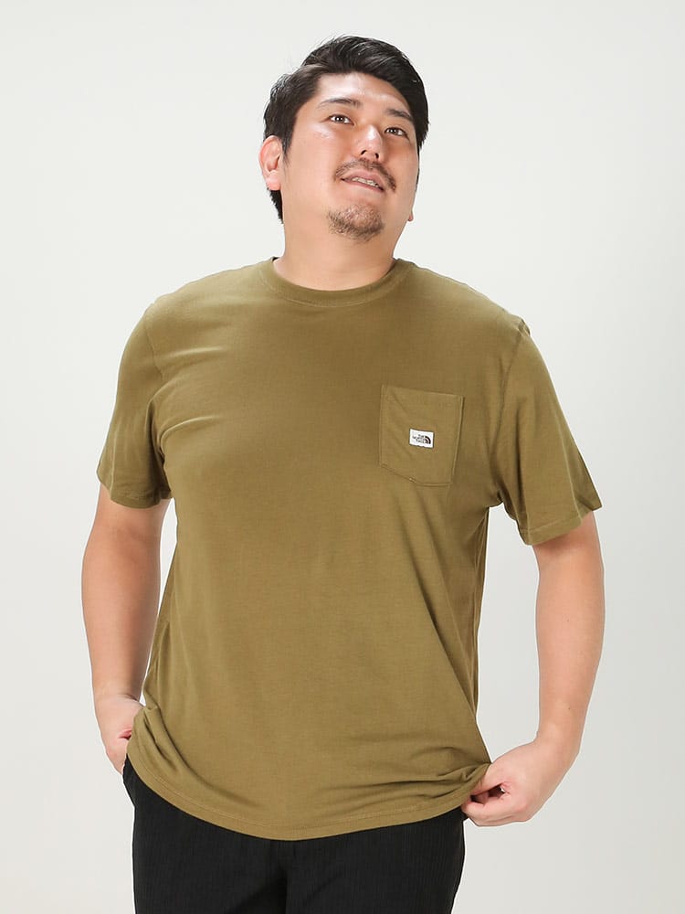 大きいサイズ メンズ THE NORTH FACE (ザ ノースフェイス) ポケット クルーネック 半袖 Tシャツ HERITAGE PATCH POCKET TEE