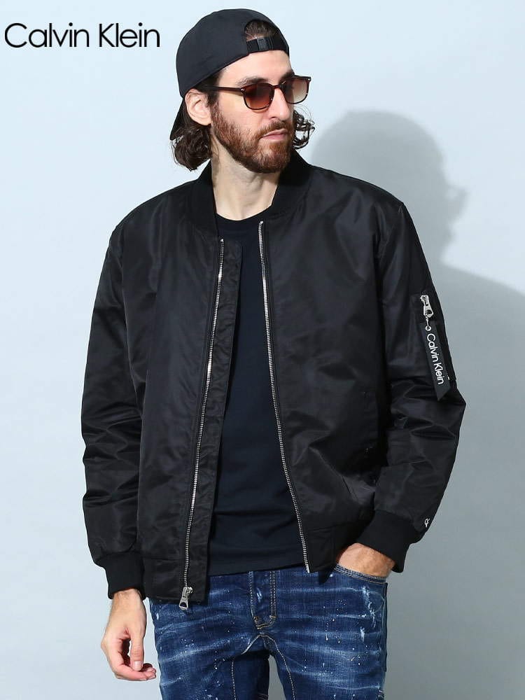 カルバンクライン メンズ ブルゾン Calvin Klein ブランド MA-1 ボンバージャケット アウター フルジップ 中綿 CKCM154122