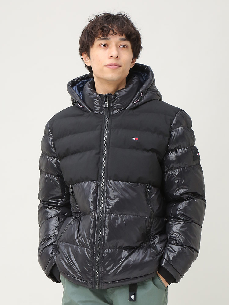 TOMMY HILFIGER (トミーヒルフィガー) フード フルジップ 中綿 ジャケット ブルゾン NYLON QUI【サカゼン公式通販】