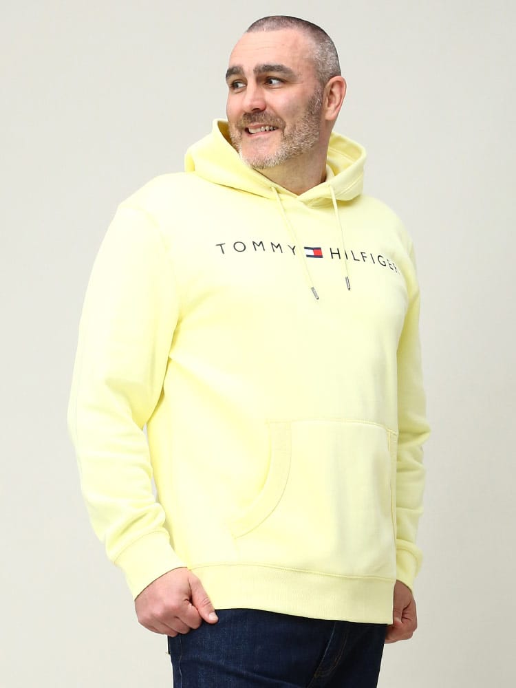 TOMMY HILFIGER トミーヒルフィガー 裏起毛 ロゴプリント プルオーバー パーカー 大きいサイズ メンズ