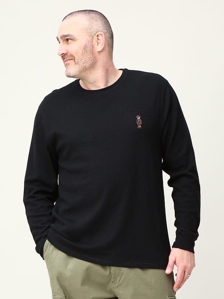 大きいサイズ メンズ POLO RALPH LAUREN (ポロ ラルフローレン) ベア刺繍 クルーネック 長袖 Tシャツ