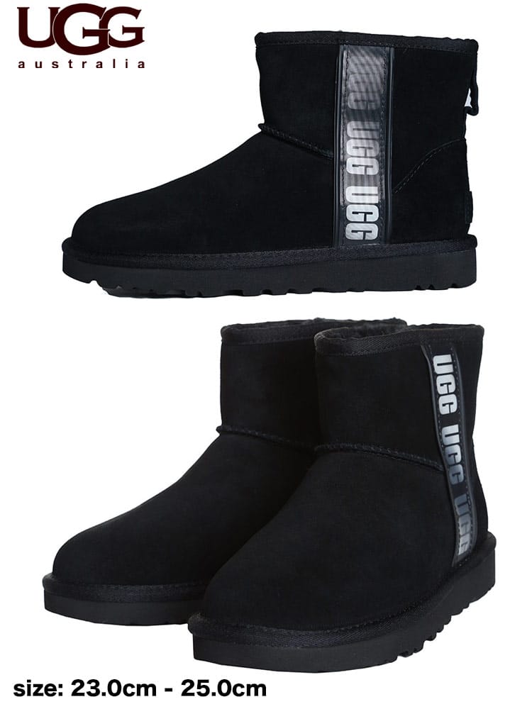 アグ オーストラリア レディース ブーツ UGG Australia ブランド ムートンブーツ ショートブーツ ロゴ CLASSIC MINI SIDE LOGO II UGGL1134962