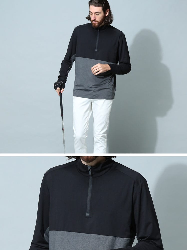 POLO RALPH LAUREN (ポロラルフローレン) バイカラー ハーフジップ 