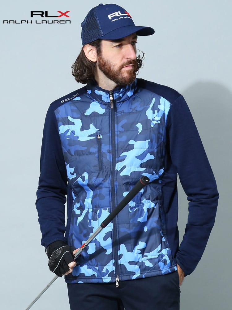 RLX Ralph Lauren (アールエルエックスラルフローレン) ニット切り替え フルジップ 中綿 ブルゾン RL785875249 ブランド