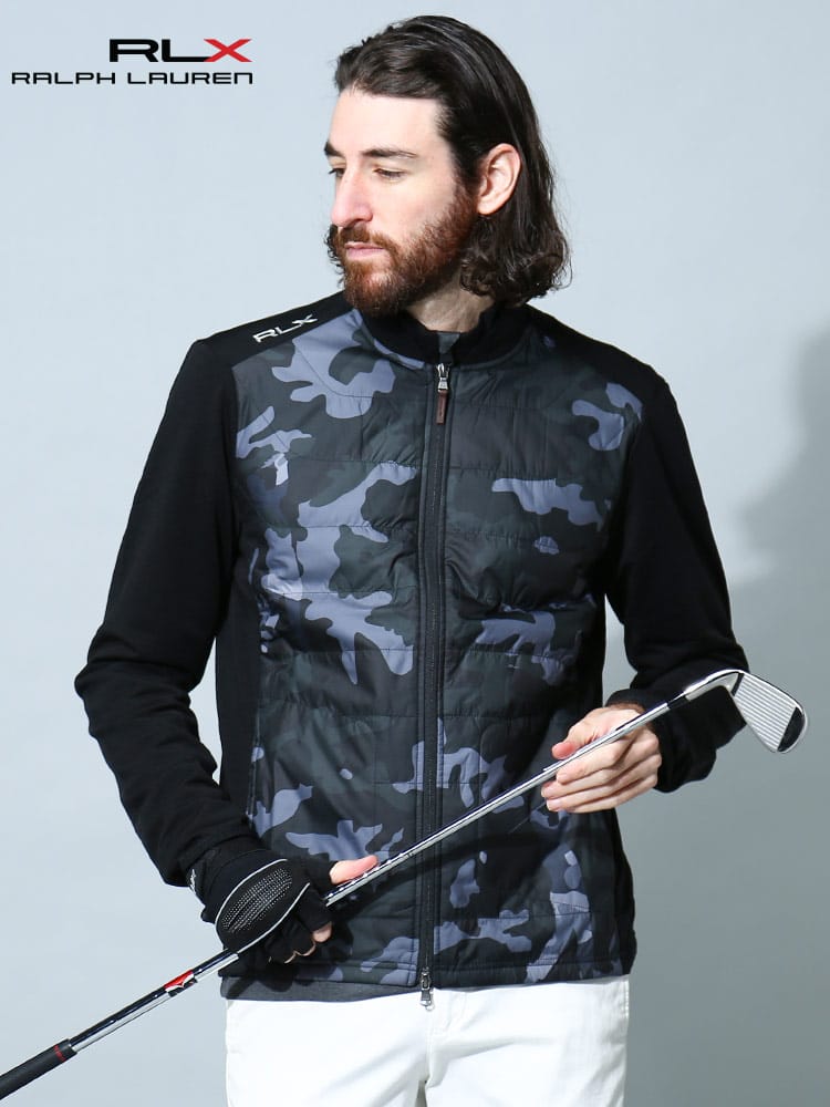 RLX Ralph Lauren (アールエルエックスラルフローレン) ニット切り替え フルジップ 中綿 ブルゾン RL785875250 ブランド