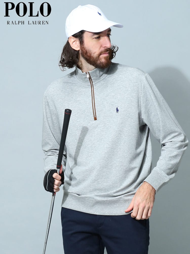 POLO RALPH LAUREN (ポロラルフローレン) ワンポイント ハーフジップ 長袖 プルオーバー RL710880110 メンズ スウェット
