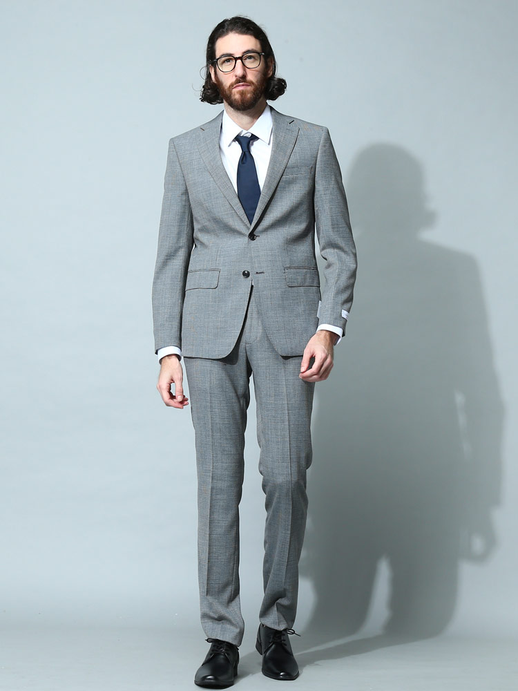 Calvin Klein (カルバンクライン) 千鳥柄 シングル スーツ SLIMFIT 
