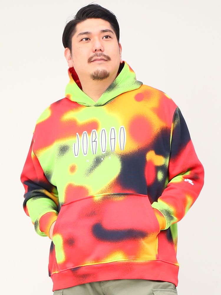 大きいサイズ メンズ NIKE (ナイキ) 裏起毛 プルオーバー パーカー FLT MVP AOP FLC PO