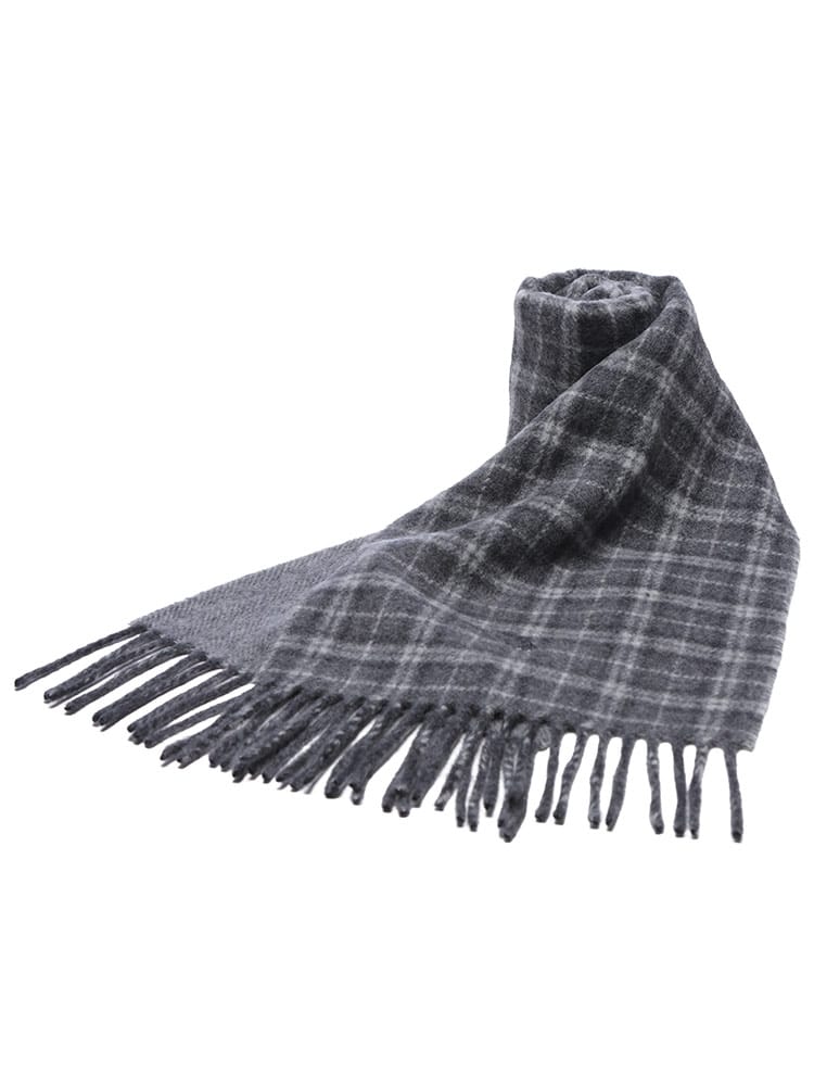 POLO RALPH LAUREN (ポロラルフローレン) ウール 無地 チェック柄 リバーシブル マフラー RLPC0945 メンズ