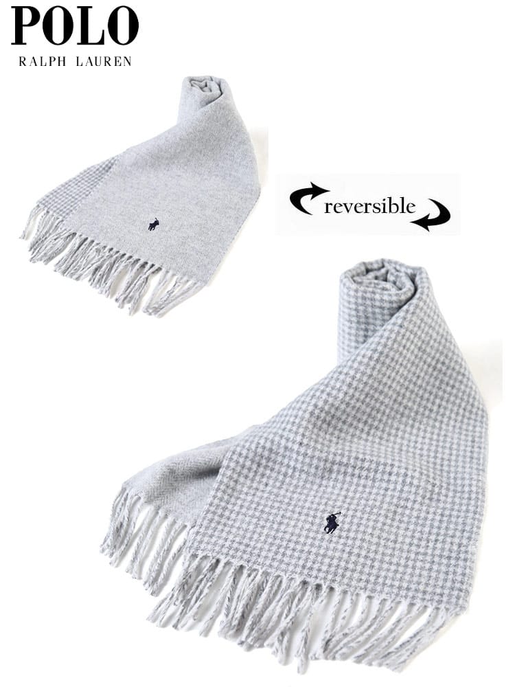 POLO RALPH LAUREN (ポロラルフローレン) リバーシブル ワンポイント マフラー RLPC0945F2 ブランド