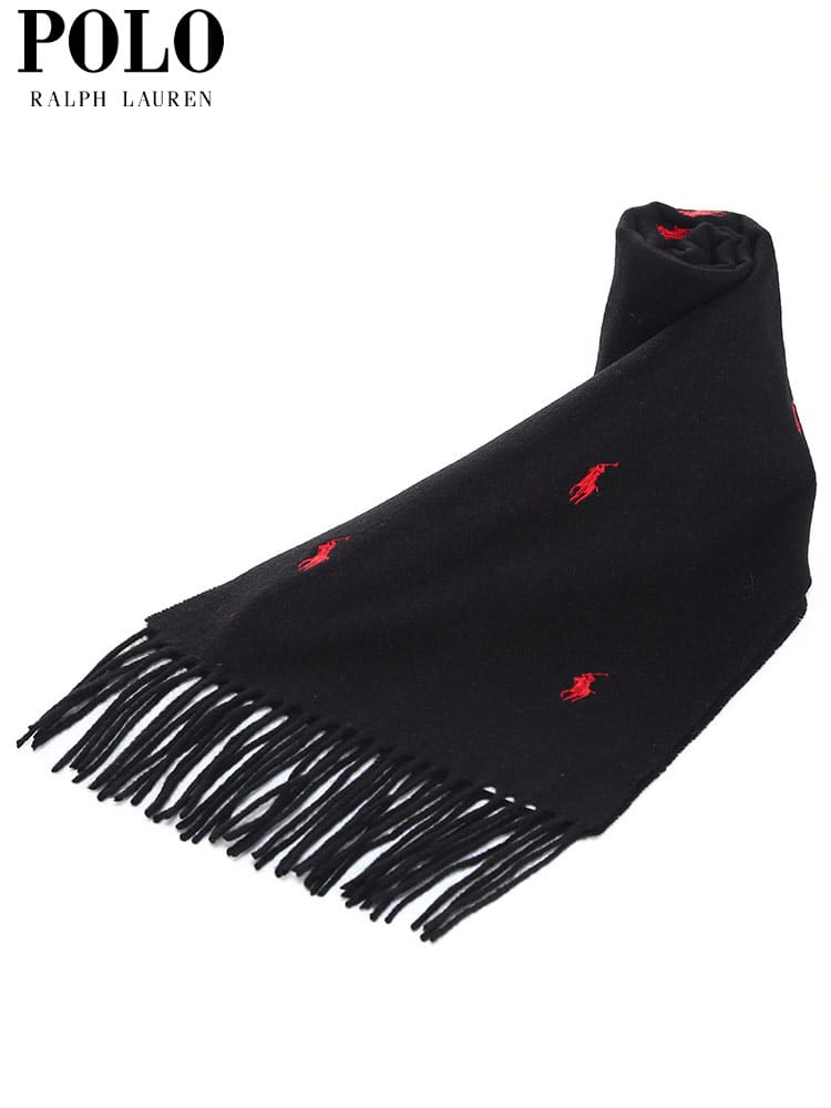 ポロ ラルフローレン メンズ マフラー POLO RALPH LAUREN ブランド 総柄 フリンジ ユニセックス レディース ウール カシミヤ ギフト プレゼント RLPC1068F2