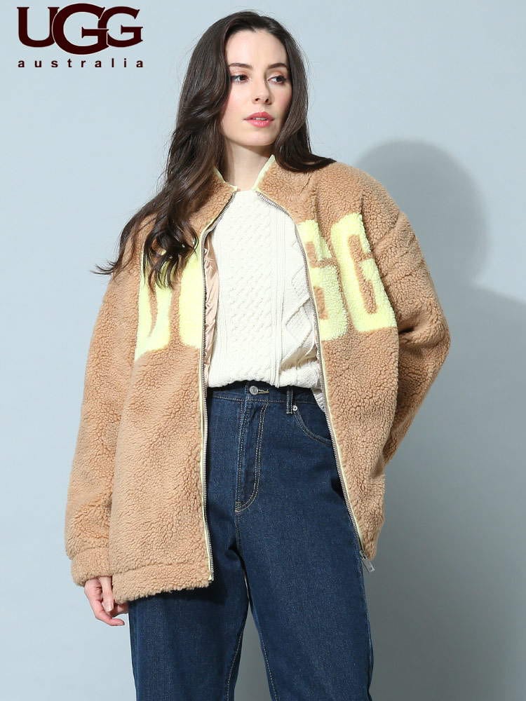 アグ オーストラリア レディース ブルゾン UGG Australia ブランド ボアジャケット アウター ジャケット ボア ロゴ ロング UGGL1135011
