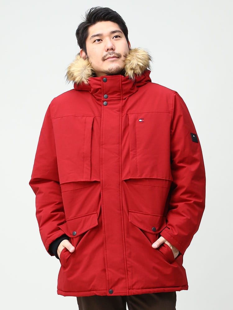 大きいサイズ メンズ TOMMY HILFIGER (トミーヒルフィガー) ファー 