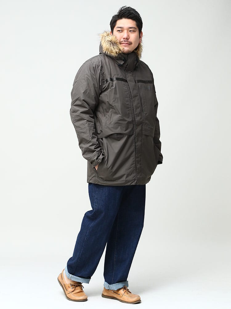 大きいサイズ メンズ HELLY HANSEN (ヘリーハンセン) Primaloft ファー 