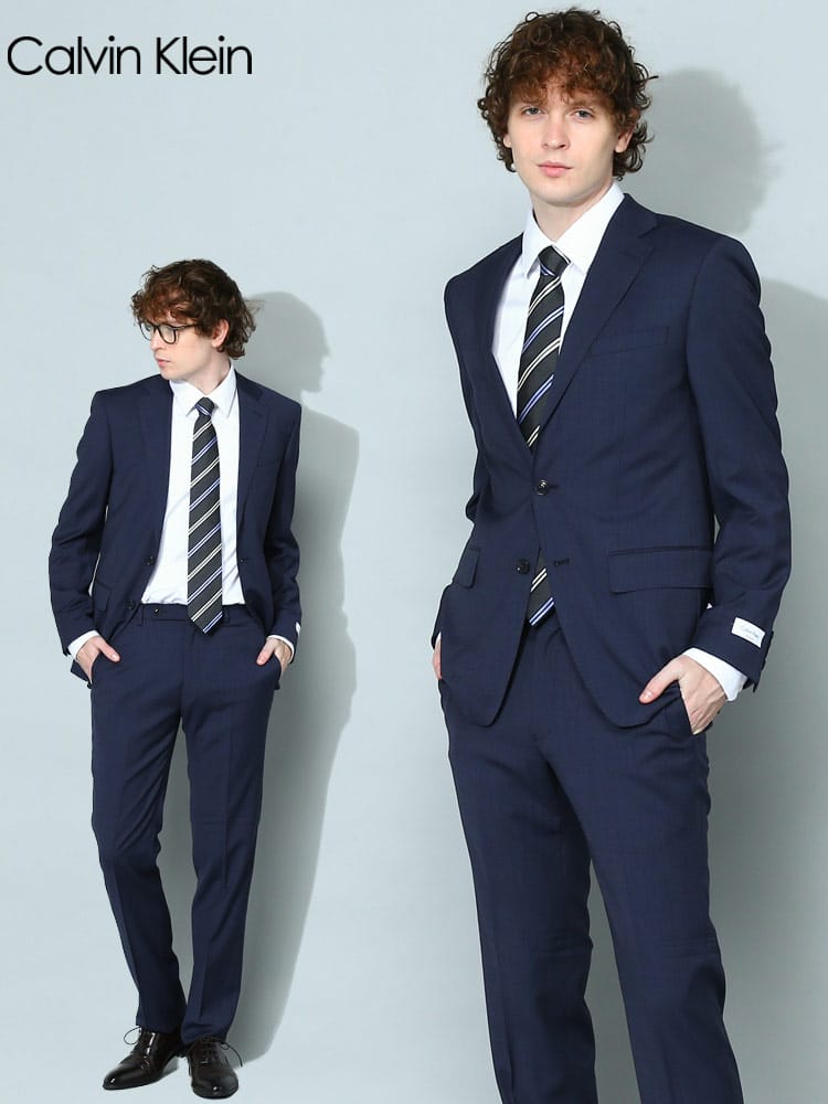 カルバンクライン メンズ スーツ Calvin Klein ブランド ビジネス ピンドット シングル SLIM FIT CKMABRY5UZ0638