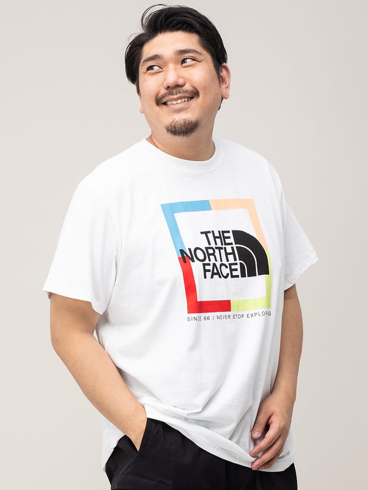 大きいサイズ メンズ THE NORTH FACE (ザ ノースフェイス) ロゴプリント クルーネック 半袖 Tシャツ RECYCLED TEE