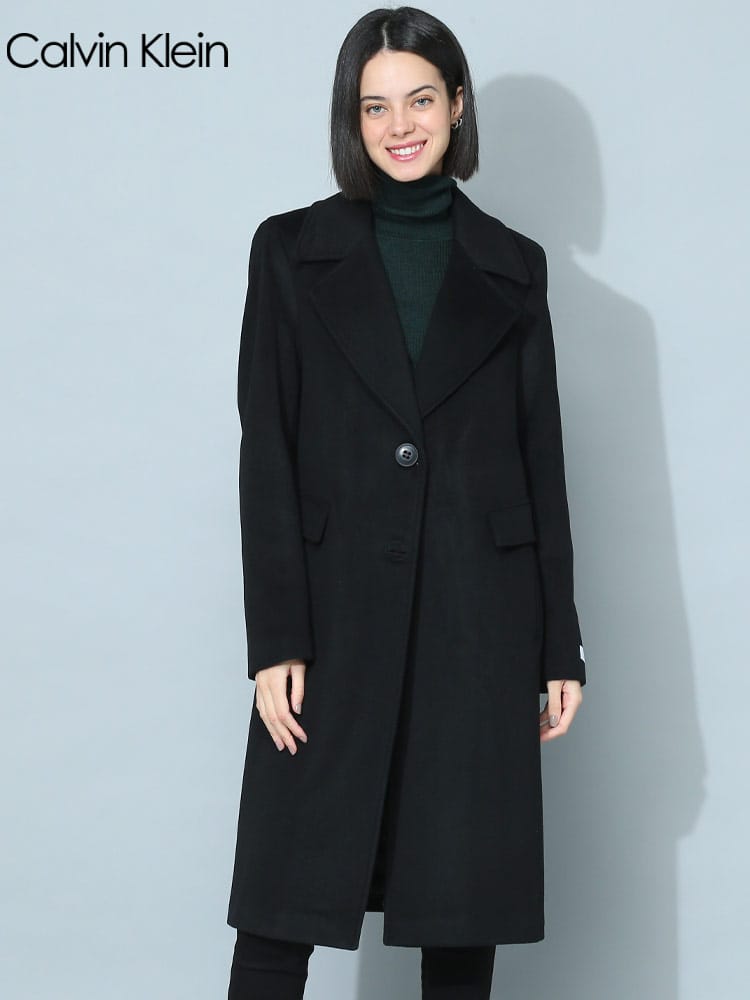 カルバンクライン レディース コート Calvin Klein ブランド チェスターコート アウター カシミヤ ウール シングル CKLCW082090