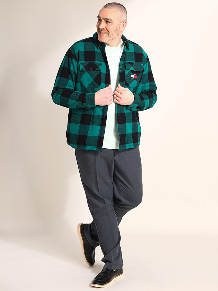 シャツ 裏ボア チェック フランネル SHERPA FLANNEL OVERSHIRT (TOMMY