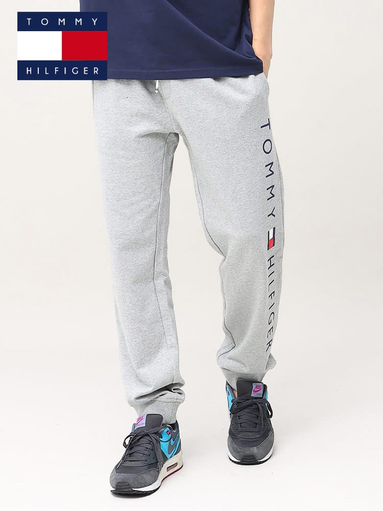 TOMMY HILFIGER (トミーヒルフィガー) 裏毛 サイドロゴ スウェットパンツ 裾リブ BRANDSTAND JOGGER FRENCH