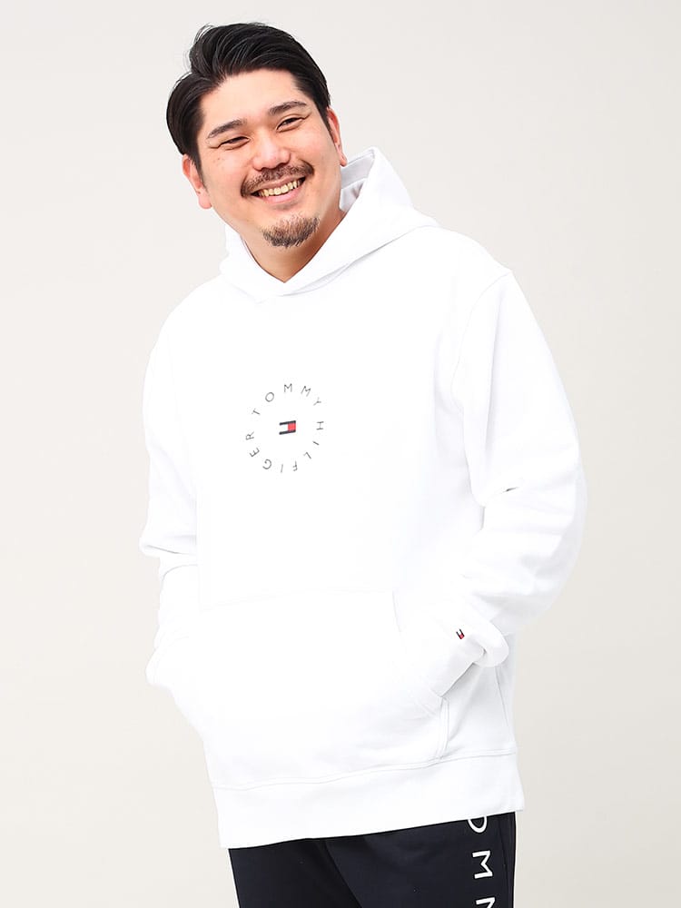 TOMMY HILFIGER トミーヒルフィガー 裏起毛 サークルロゴ プルオーバー パーカー ROUNDALL GRAPHIC HOOD 大きいサイズ メンズ