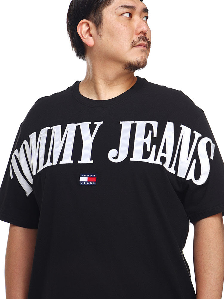 大きいサイズ メンズ TOMMY JEANS (トミージーンズ) 綿100％ BIGロゴ 