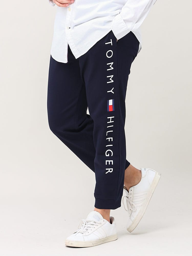大きいサイズ メンズ TOMMY HILFIGER (トミーヒルフィガー) 裏毛 ラインロゴ スウェットパンツ BRANDSTAND JOGGER FRENCH