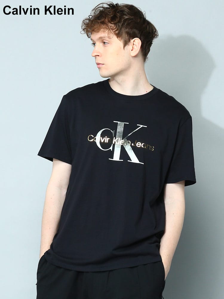 Calvin Klein (カルバンクライン) ロゴプリント クルーネック 半袖 Tシャツ CK40IC848 ブランド メンズ