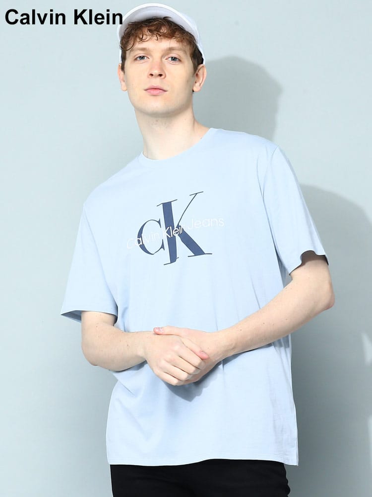 Calvin Klein (カルバンクライン) ロゴプリント クルーネック 半袖 Tシャツ CK40DC813 ブランド メンズ