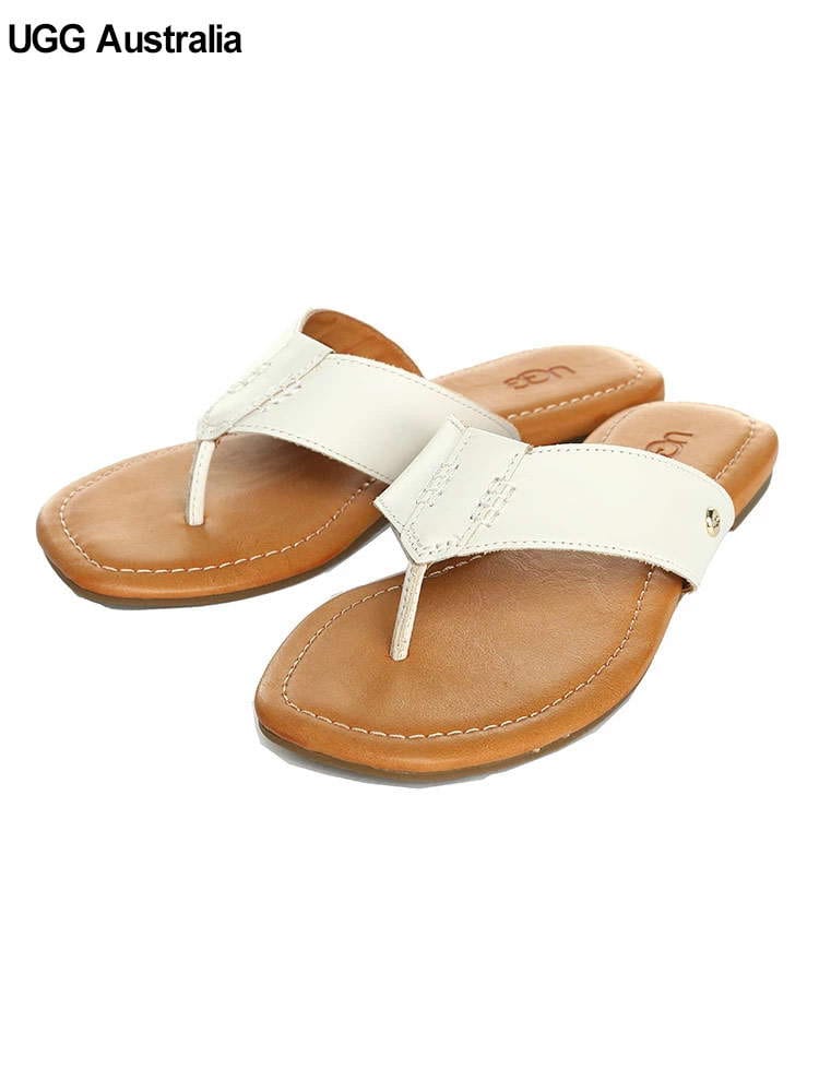 UGG Australia (アグオーストラリア) レザー ビーチサンダル Carey Flip UGGL1142177
