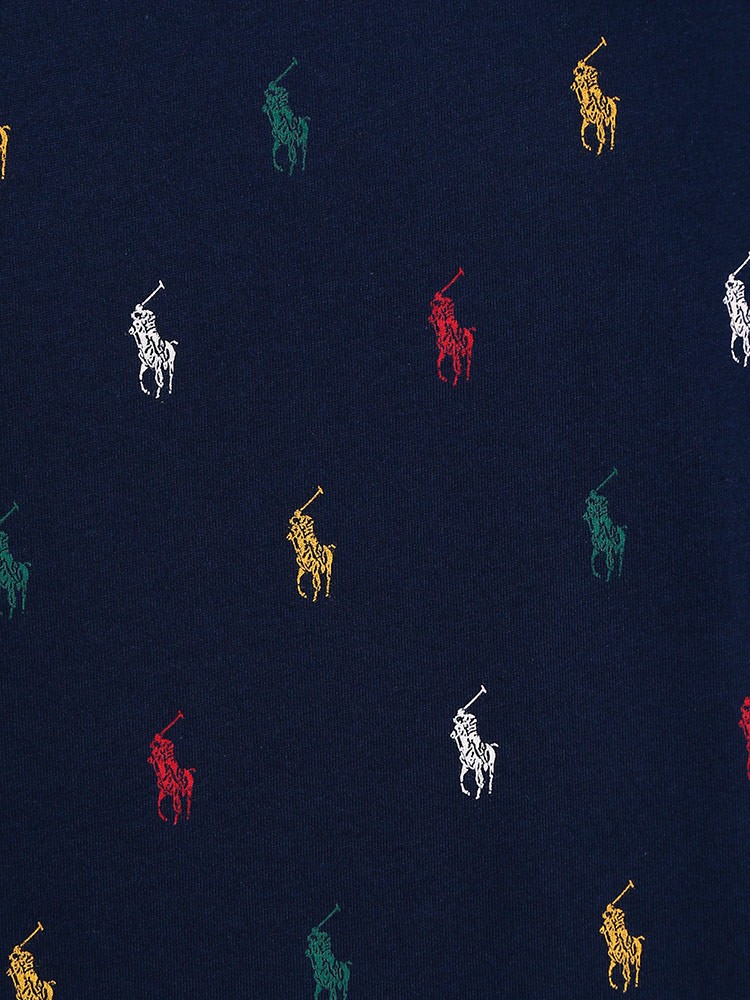 オンラインストア限定】 POLO RALPH LAUREN (ポロ ラルフ ローレン) 総柄ロゴ クルーネック 半袖 【サカゼン公式通販】