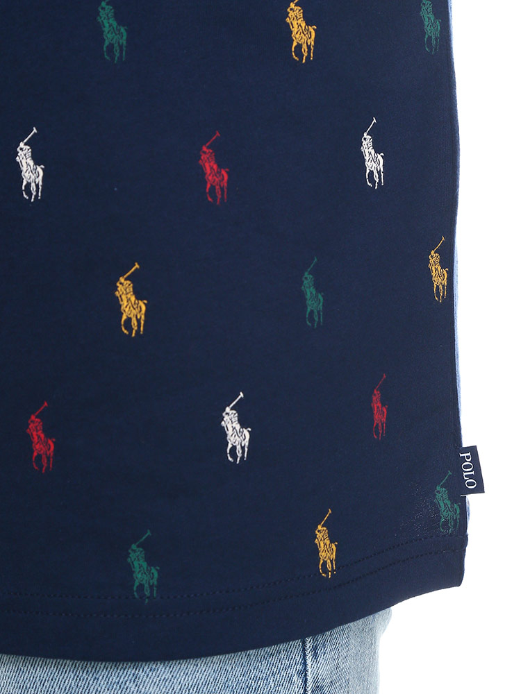 オンラインストア限定】 POLO RALPH LAUREN (ポロ ラルフ ローレン) 総柄ロゴ クルーネック 半袖 【サカゼン公式通販】