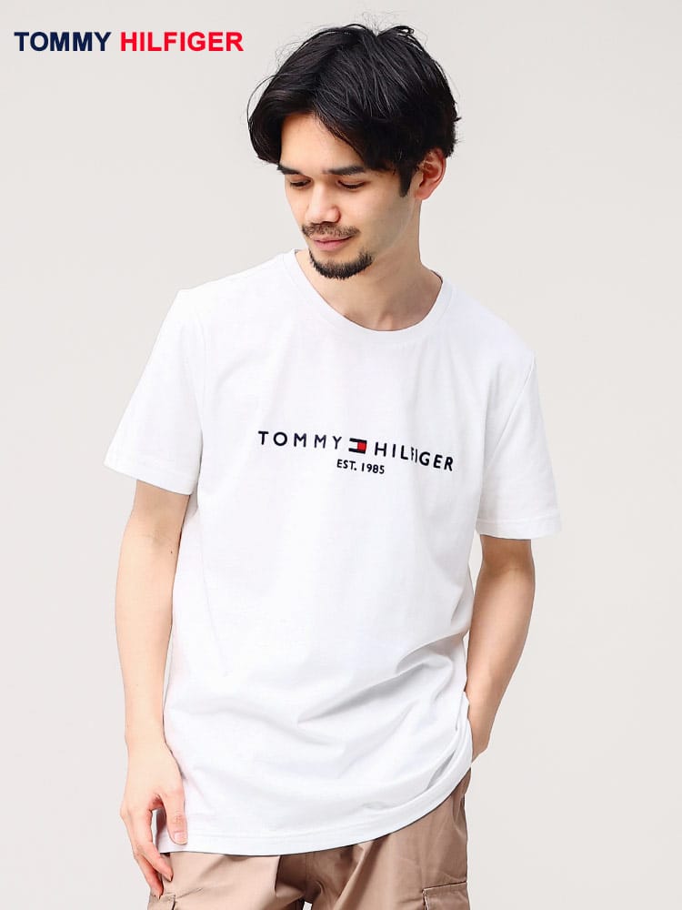 トミーヒルフィガー Tシャツ メンズ レディース TOMMY HILFIGER ロゴ刺しゅう 半袖  <br>メンズ 男性 トップス シャツ Tシャツ クルー 半袖 春 夏 MW0MW16171<br>
