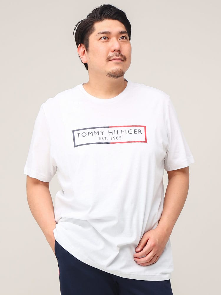 大きいサイズと大きい服のメンズ通販 大きいサイズ メンズ TOMMY HILFIGER トミーヒルフィガー ロゴプリント 半袖 Tシャツ USA直輸入 o9t4274 XL ブラック メンズ