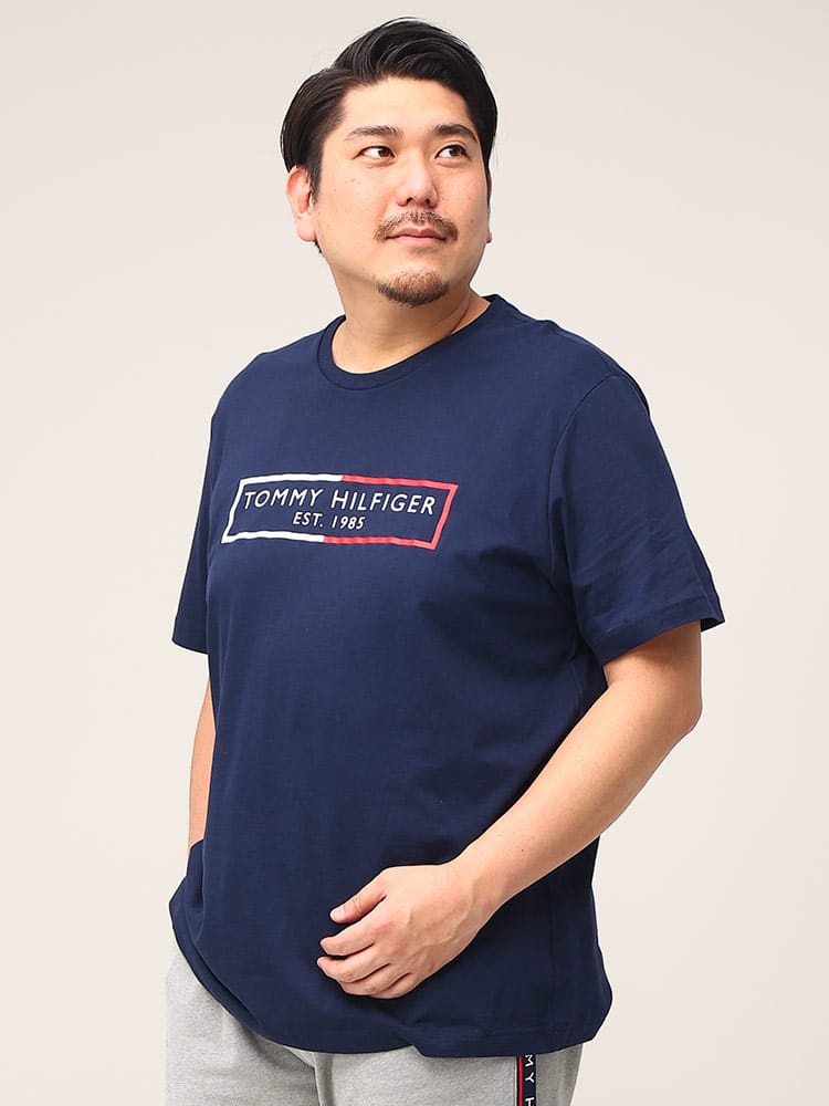 TOMMY HILFIGER トミーヒルフィガー ロゴプリント クルーネック 半袖 Tシャツ 大きいサイズ メンズ