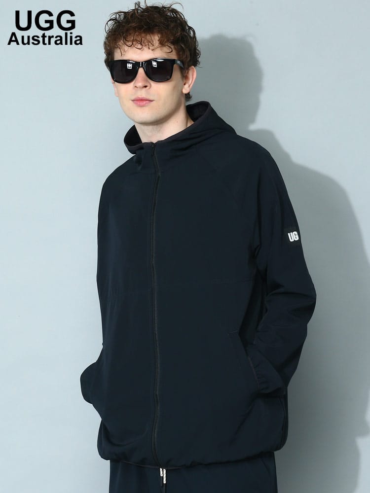 UGG Australia (アグオーストラリア) 袖ロゴ フルジップ パーカー Edison Jacket UGG1142494 スウェット