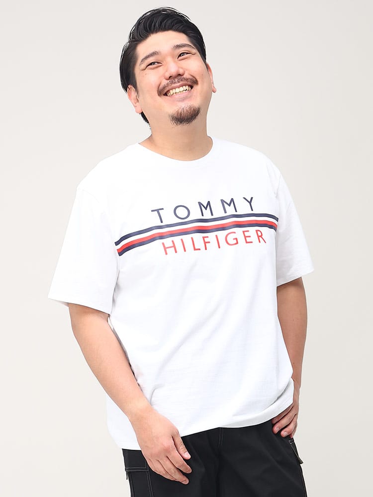 在庫処分 返品交換不可 TOMMY HILFIGER トミーヒルフィガー ロゴプリント クルーネック 半袖 Tシャツ BRANDY SS TEE 大きいサイズ メンズ