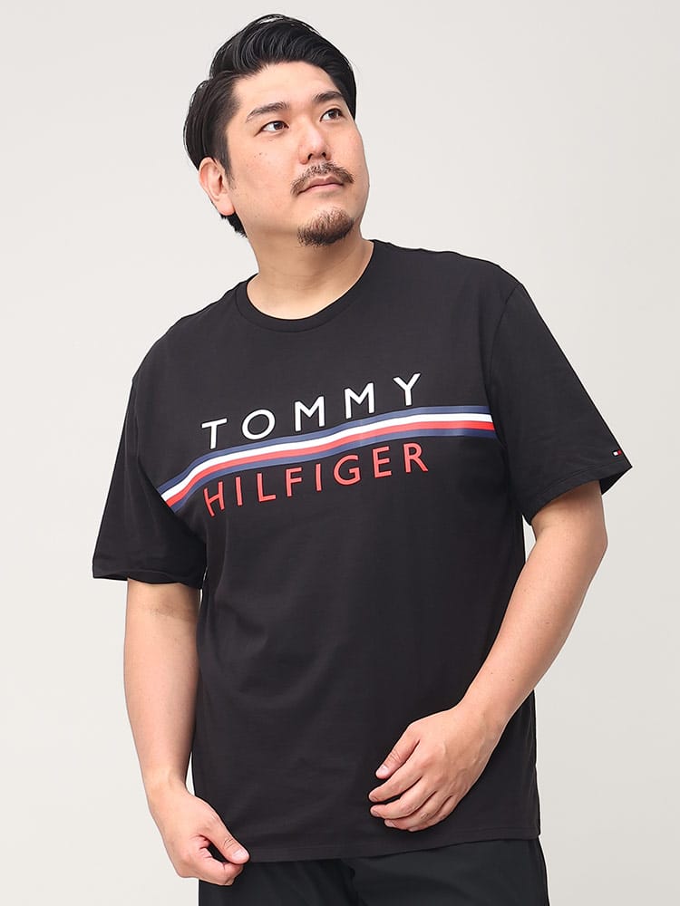 在庫処分 返品交換不可 TOMMY HILFIGER トミーヒルフィガー ロゴプリント クルーネック 半袖 Tシャツ BRANDY SS TEE 大きいサイズ メンズ
