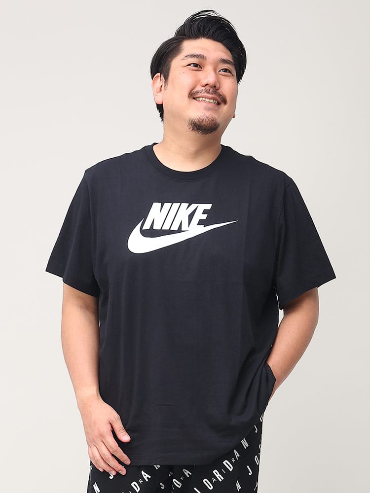 大きいサイズ メンズ NIKE (ナイキ) ロゴプリント クルーネック 半袖 Tシャツ NSW TEE ICON FUTURA