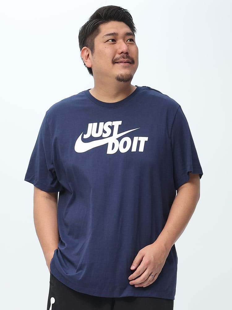 大きいサイズ メンズ NIKE (ナイキ) ロゴプリント クルーネック 半袖 Tシャツ NSW TEE JUST DO IT SWOOSH