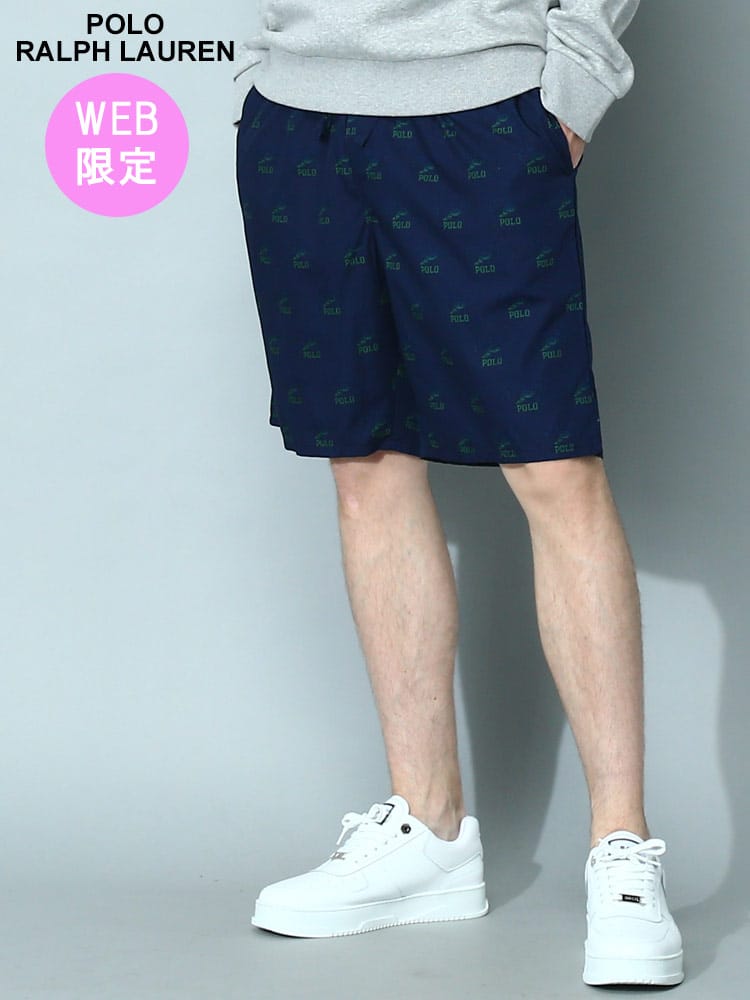 【オンラインストア限定】 POLO RALPH LAUREN (ポロラルフローレン) 総柄プリント 前開き ショートパンツ RLP507RL メンズ ブランド