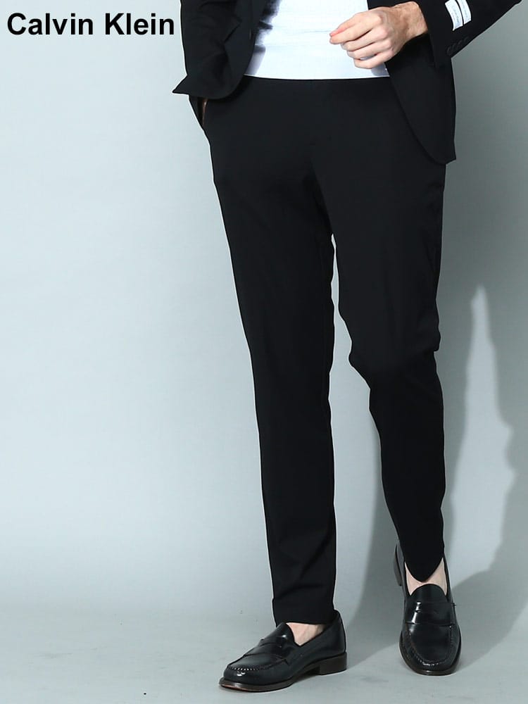 Calvin Klein (カルバンクライン) ストレッチ 無地 ノータック パンツ SLIMFIT CKJUDYJ3Z メンズ ブランド