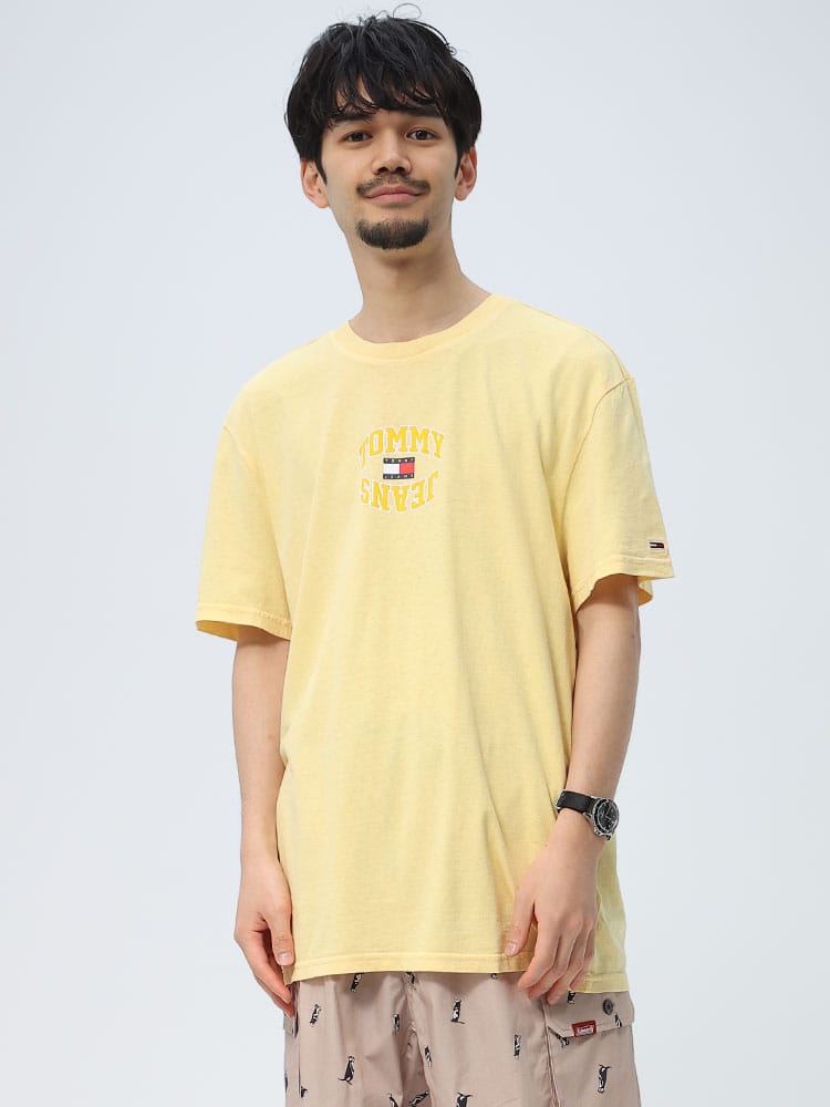 TOMMY JEANS (トミージーンズ) ロゴプリント クルーネック 半袖 Tシャツ