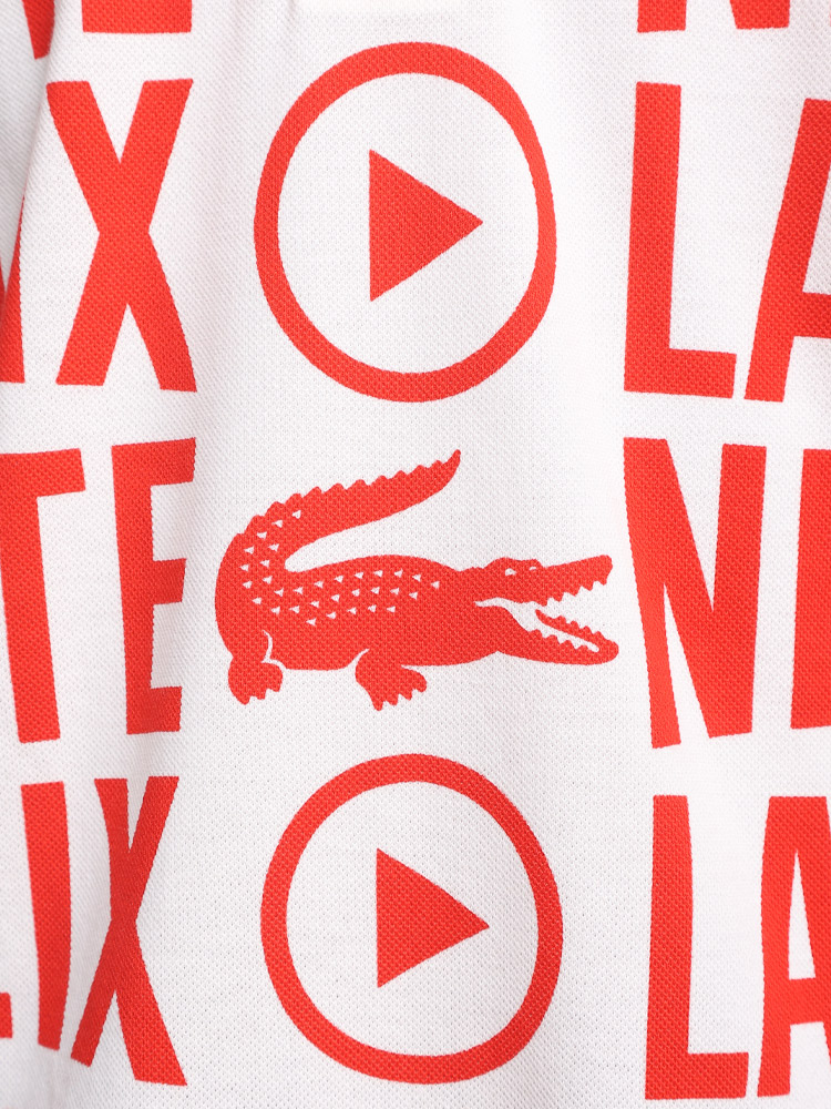 LACOSTE (ラコステ) LACOSTE×NETFLIX 総柄プリント 半袖 ポロシャツ 